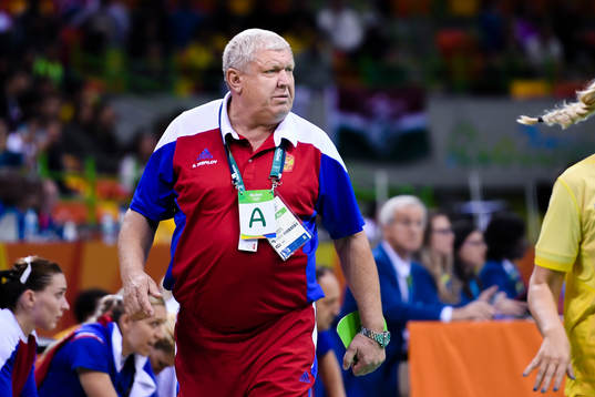 Rysslands förbundskapten Evgenii Trefilov i