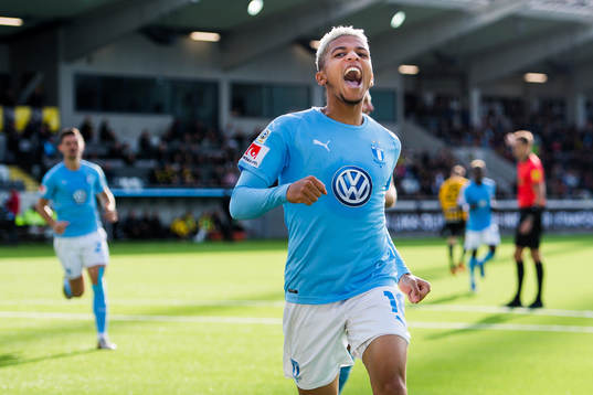 Malmö FFs Romain Gall jublar