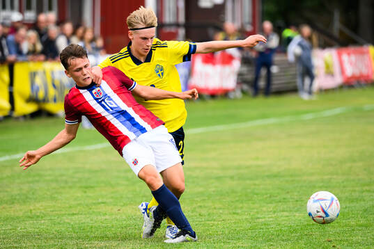 Norges Ola Holmlund Orjasaeter och Sveriges Rasmus Bergwall